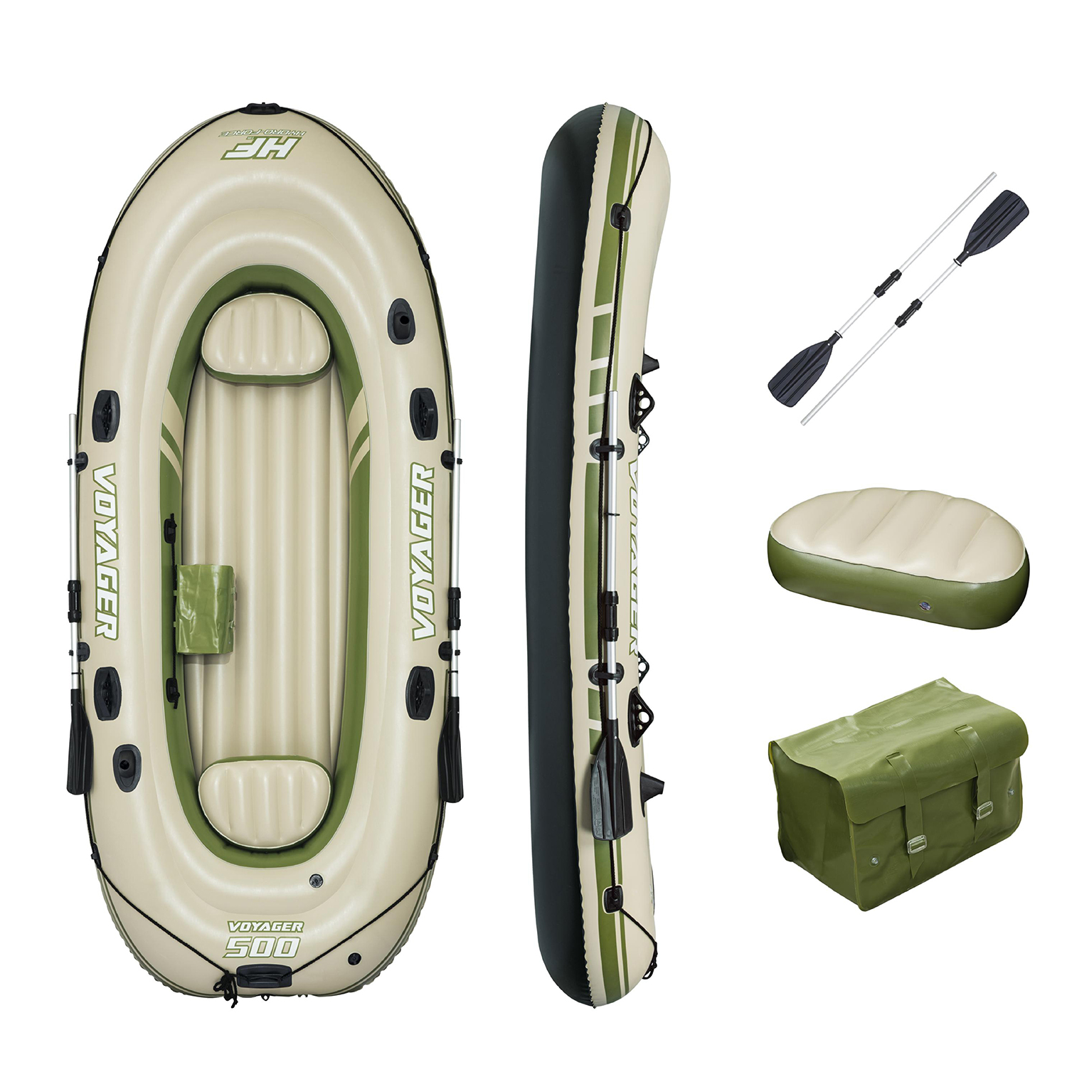 Hydro-Force™ Schlauchboot-Set für 3 Personen Voyager 500 348 x 141 x 48 cm
