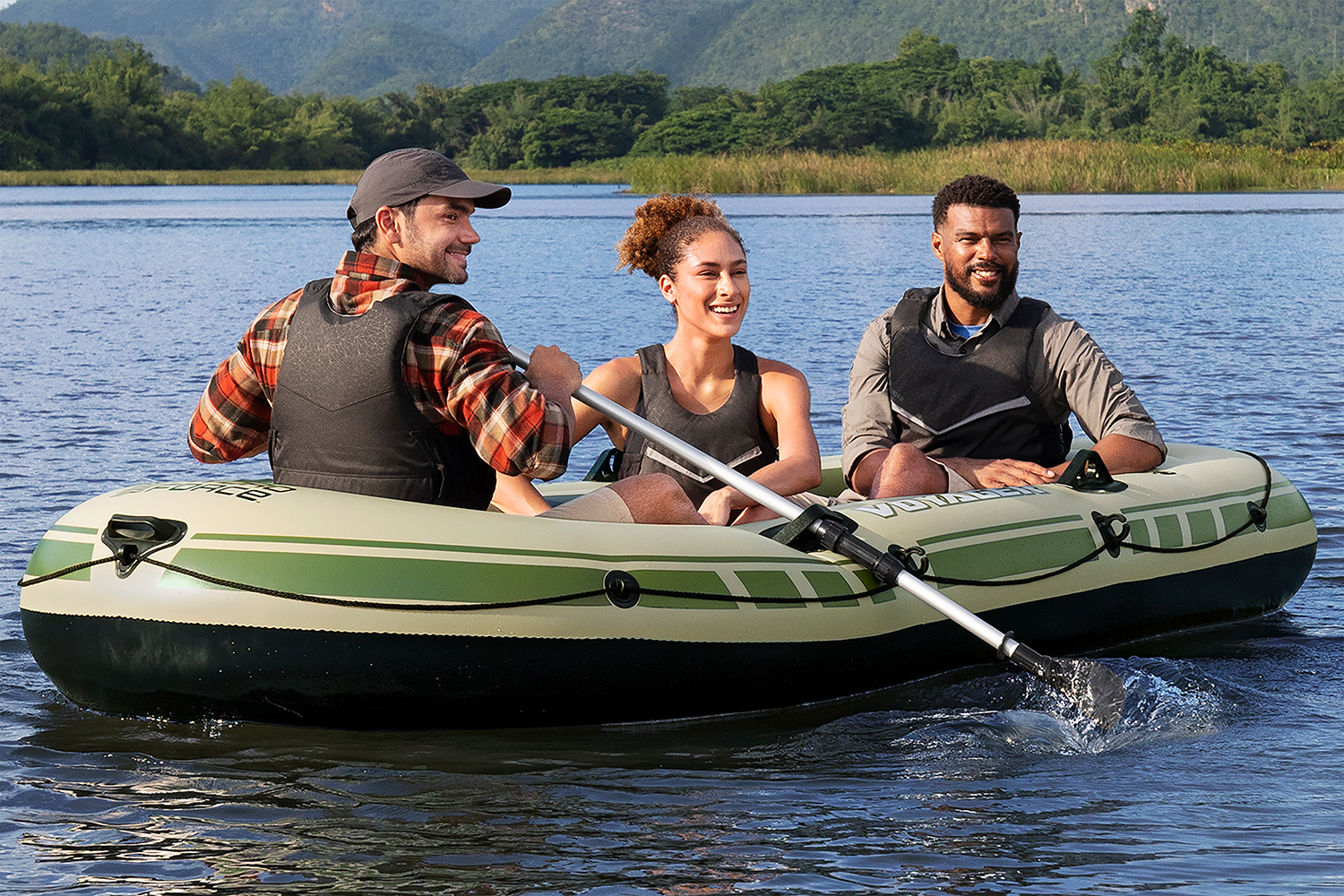 Hydro-Force™ Schlauchboot Komplett-Set Voyager™ X3 294 x 137 x 39 cm