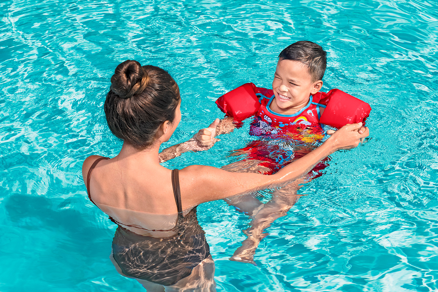 Disney Junior® Swim Safe ABC™ Schwimmflügelweste Stufe B Mickey & Friends mit Textilbezug, 3-6 Jahre
