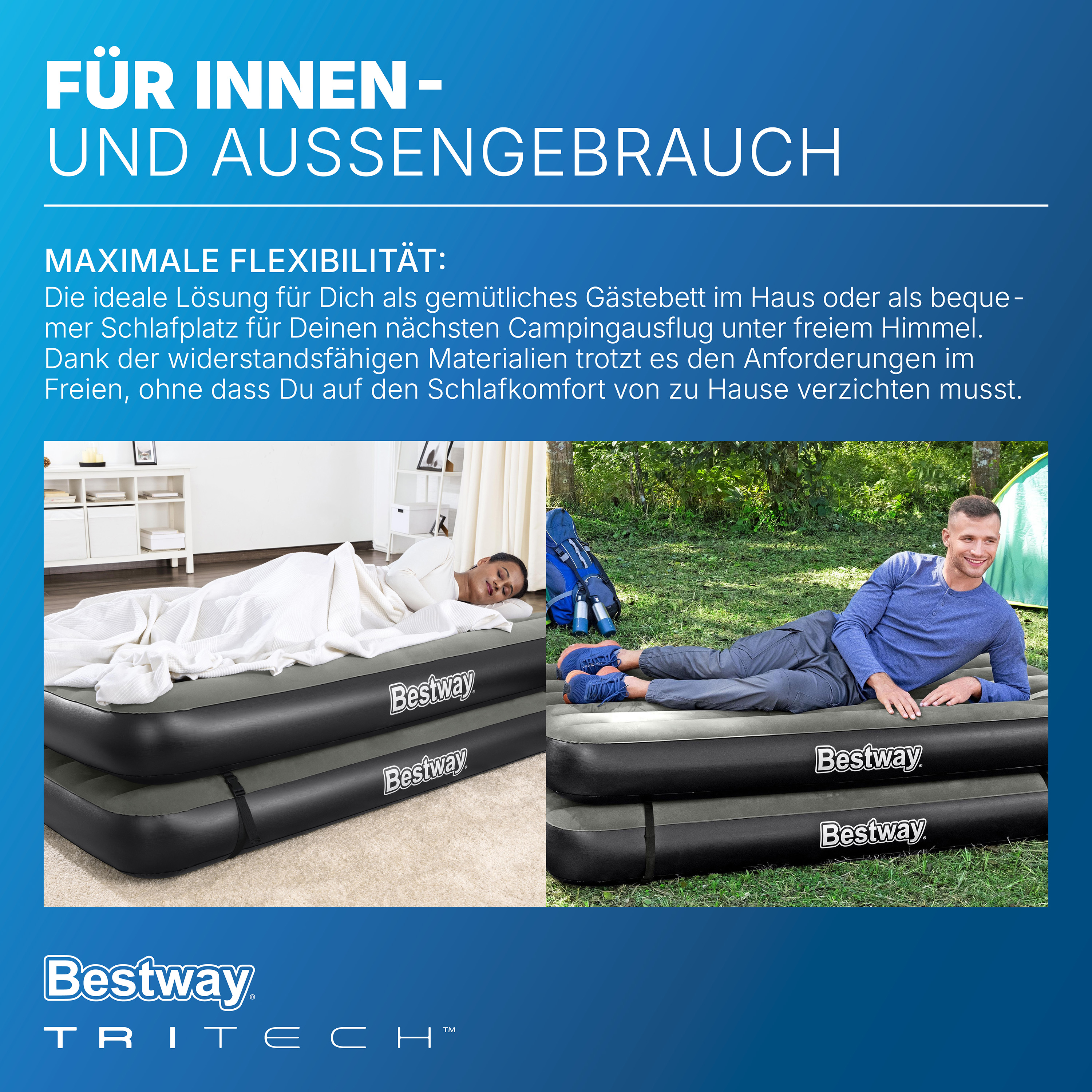 TriTech® 3-in-1-Luftbett Connect and Rest™ 188 x 99 x 25 cm