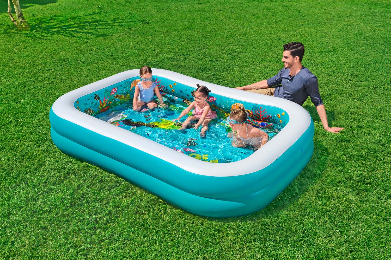 Family Pool 3D Abenteuer 262 x 175 x 51 cm, eckig