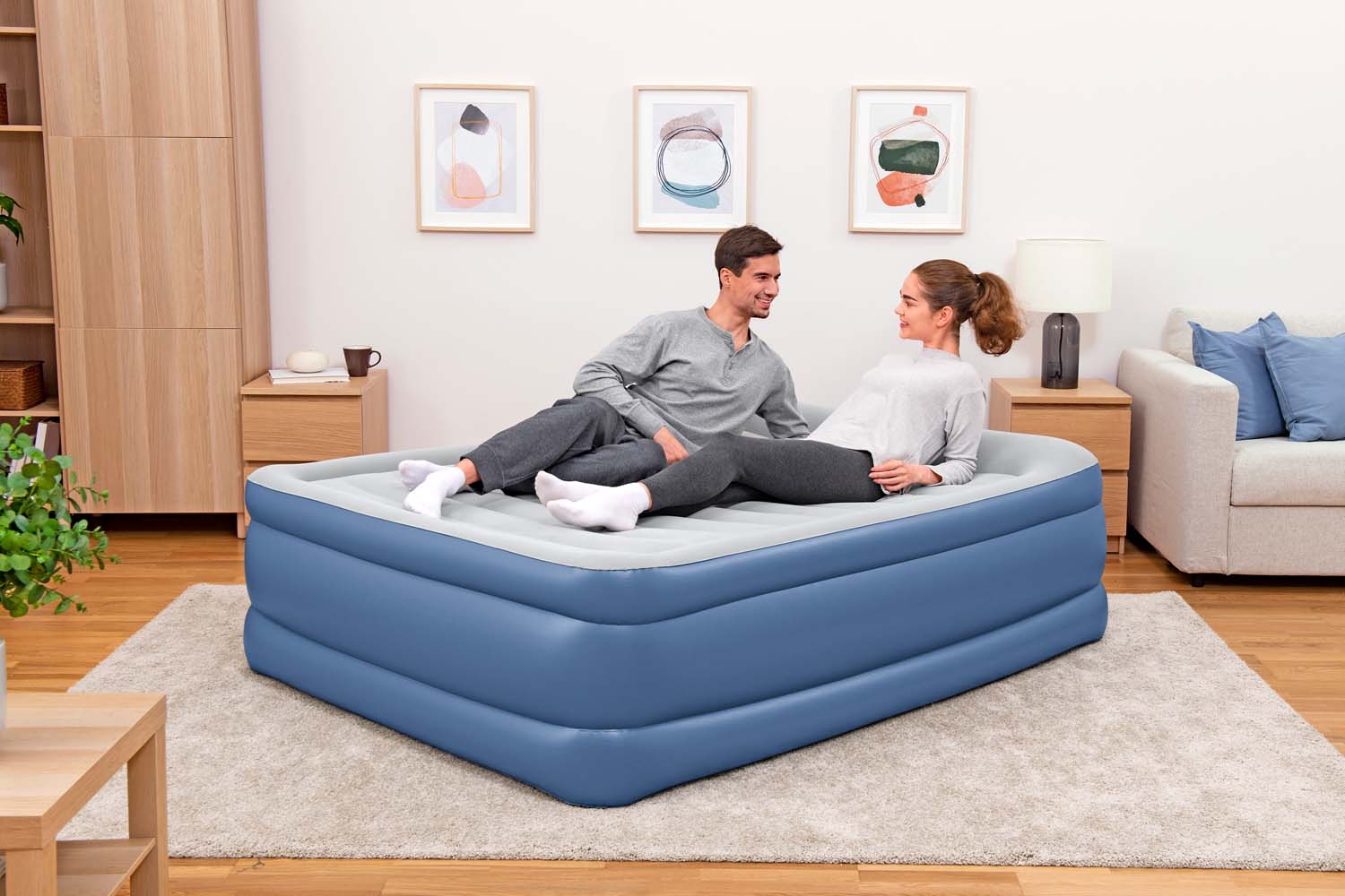 TriTech™ Doppelluftbett mit integrierter Elektropumpe 203 x 152 x 61 cm