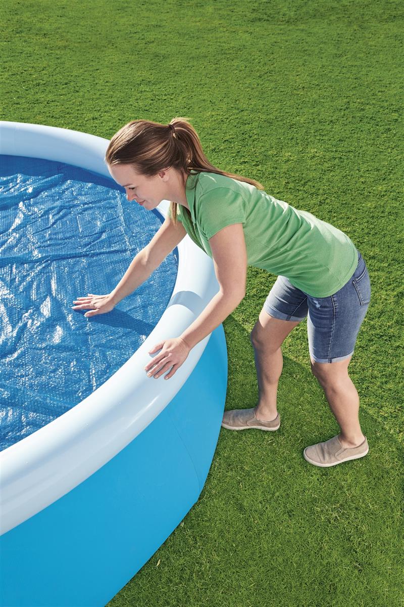 Flowclear™ PE-Solarabdeckplane Ø 289 cm, blau, rund