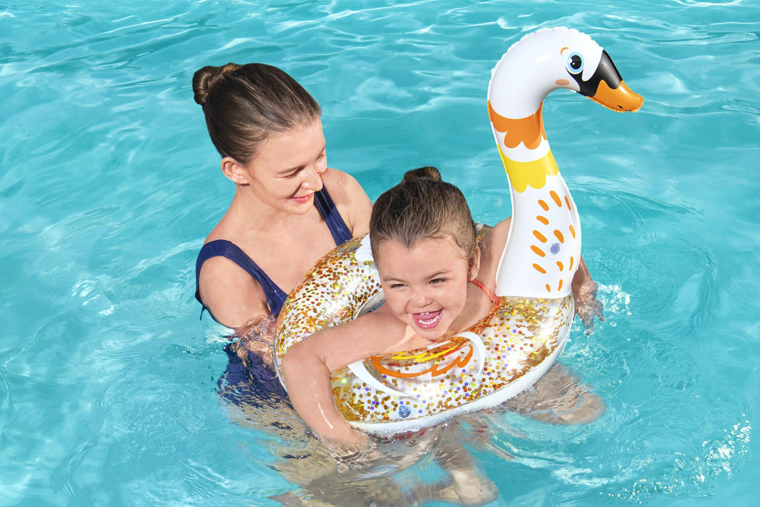 Schwimmring Shimmer 'n Float™ mit Tierkopf, sortiert