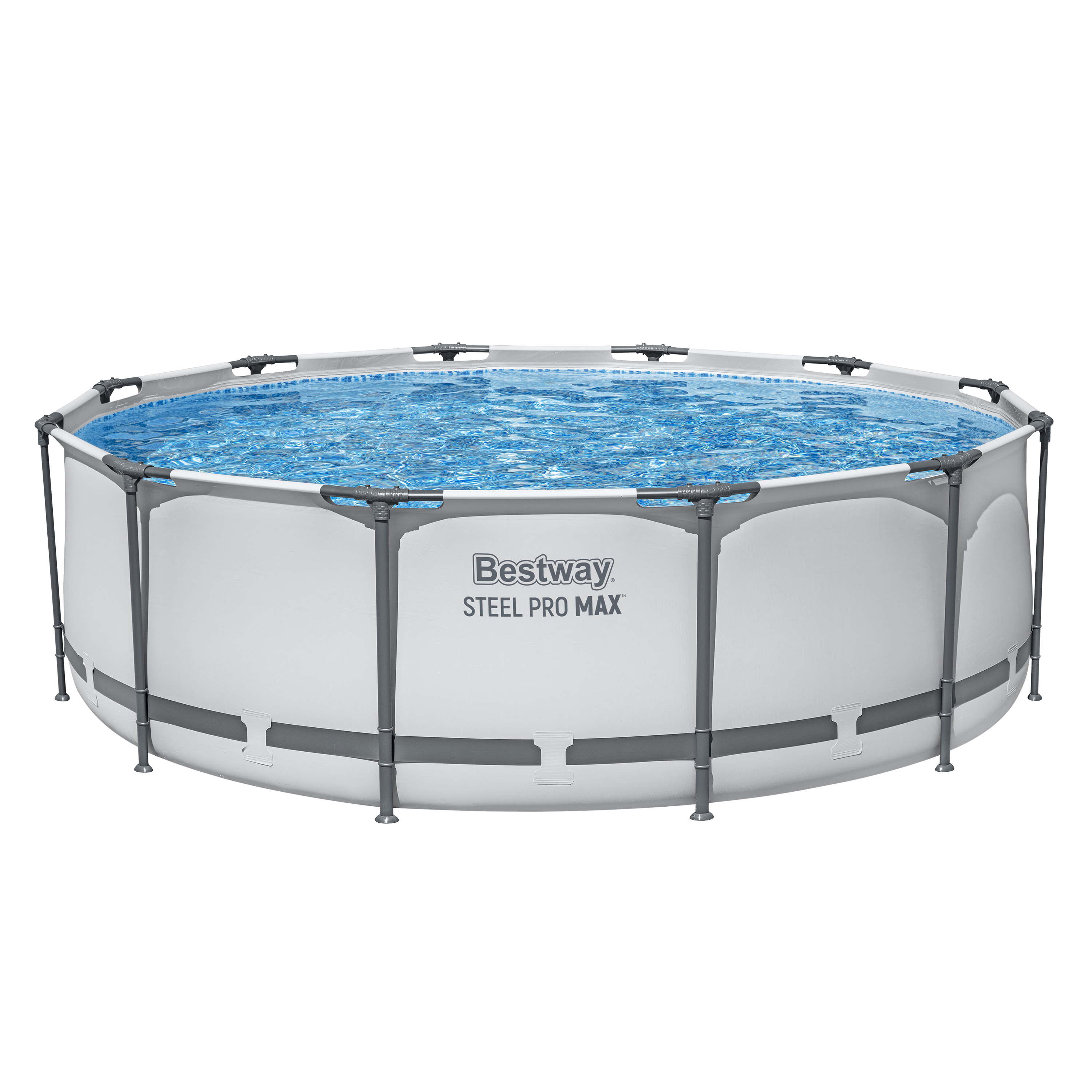 Steel Pro MAX™ Solo Pool ohne Zubehör Ø 366 x 100 cm, lichtgrau, rund