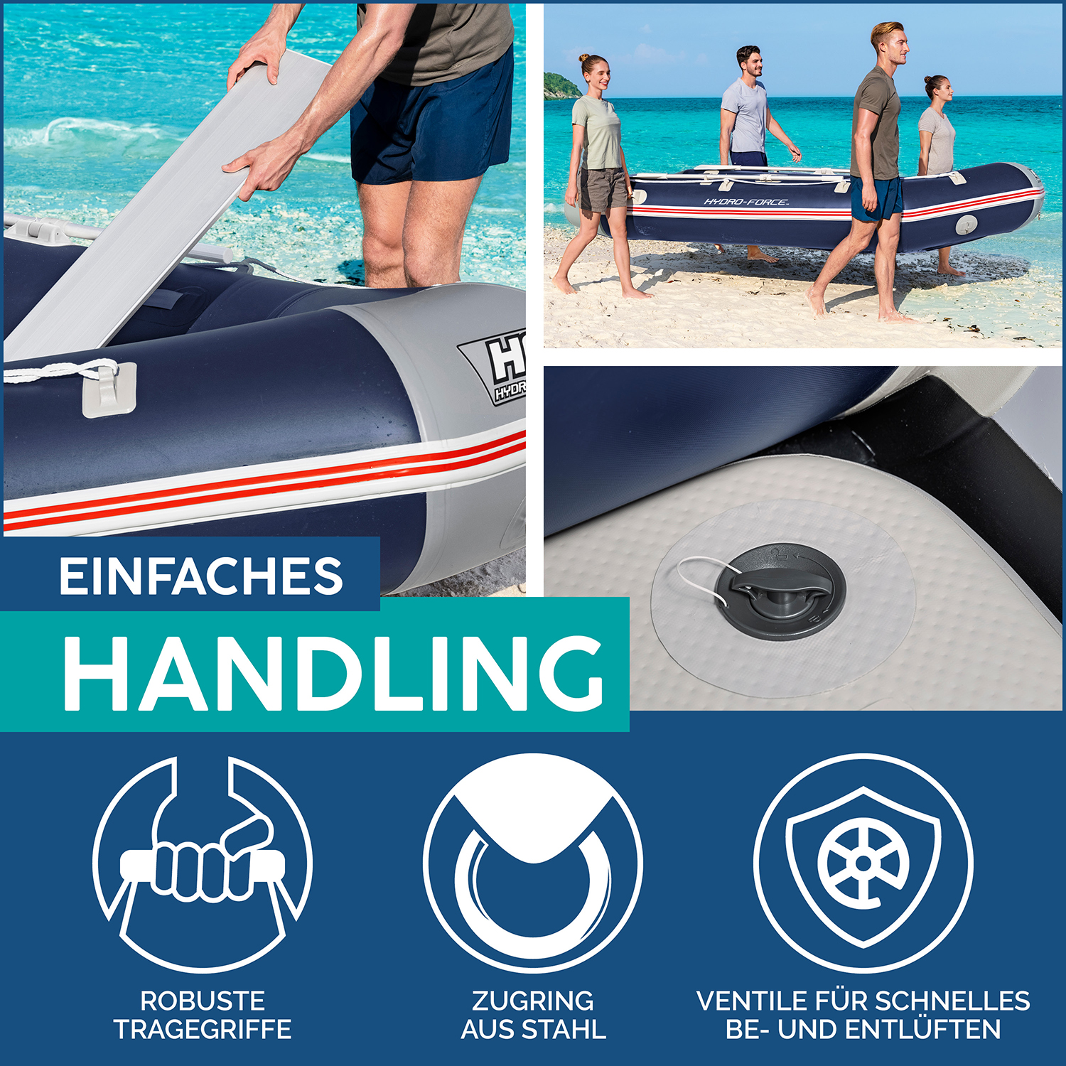 Hydro-Force™ Sportboot Komplett-Set Mirovia Pro™ 330 x 162 x 44 cm