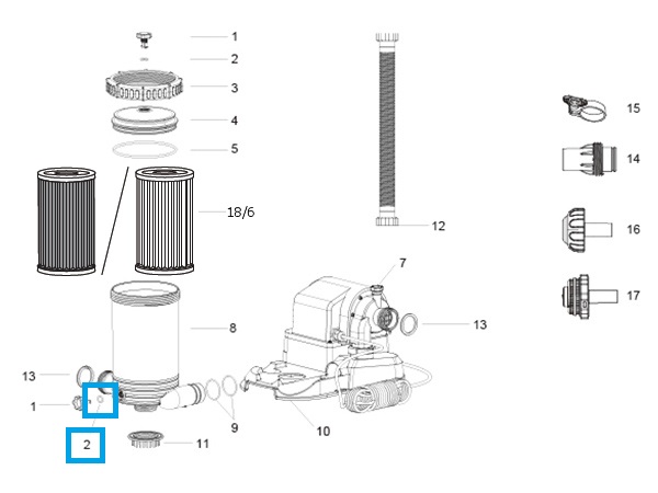 Bestway® Spare Part O-ring (air release valve) for various Flowclear™ filter units (2017 to 2022)