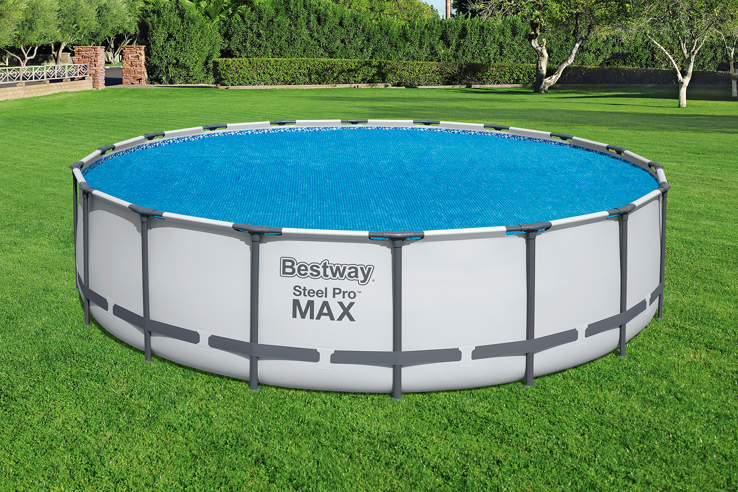 Flowclear™ PE Solarabdeckplane Ø 527 cm, blau, rund Flowclear™ PE Solarabdeckplane Ø 527 cm, blau, rund