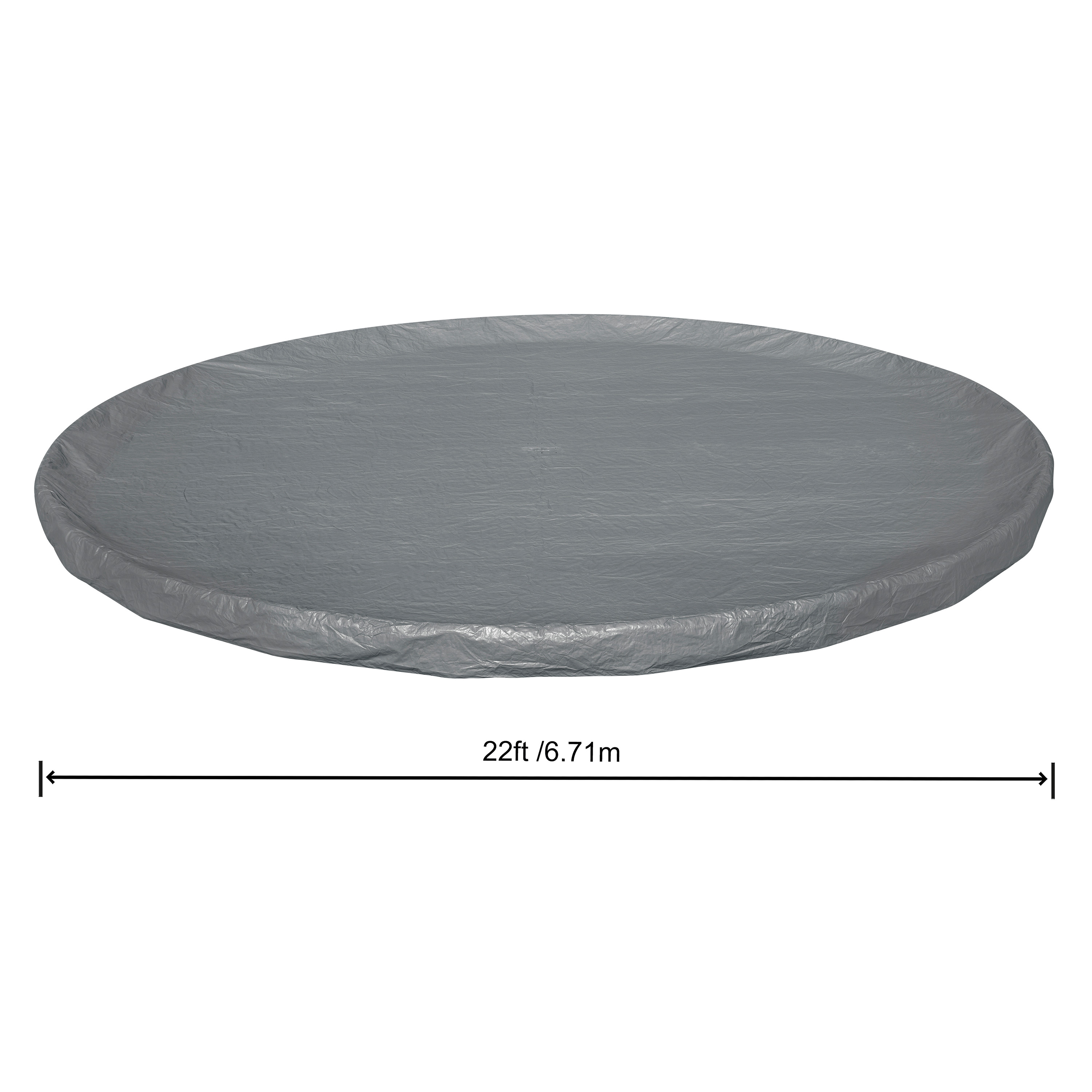 Winterfeste Premium Abdeckplane Ø 671 cm, grau, rund
