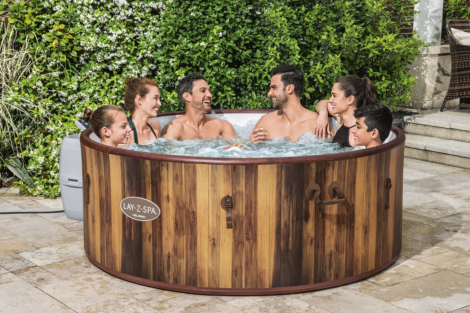 LAY-Z-SPA® WLAN-Whirlpool Helsinki AirJet Plus™ Ø 180 x 66 cm, rund LAY-Z-SPA® WLAN-Whirlpool Helsinki AirJet Plus™ Ø 180 x 66 cm, rund