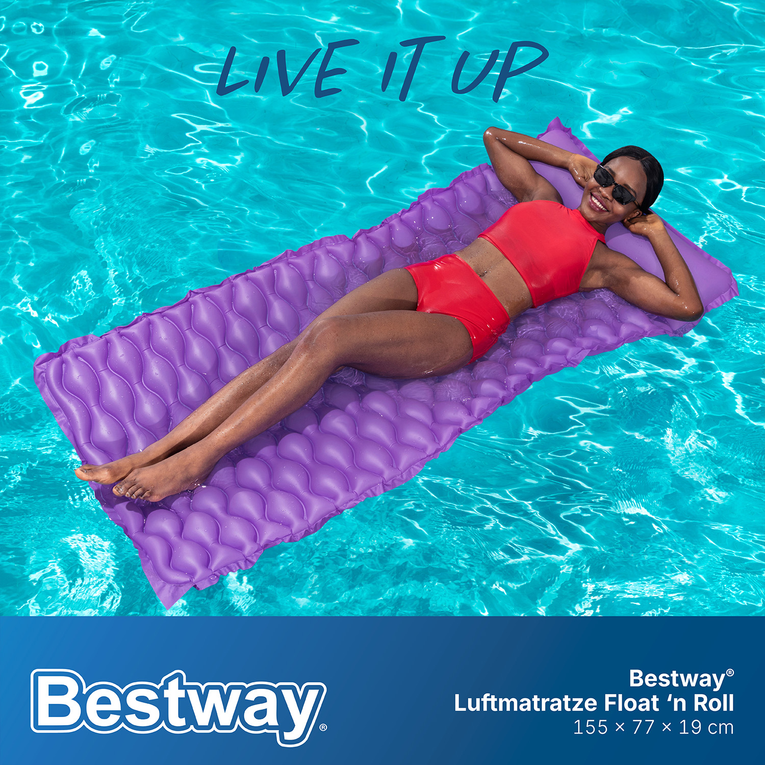 Luftmatratze Float 'n Roll 213 x 86 cm, Lila
