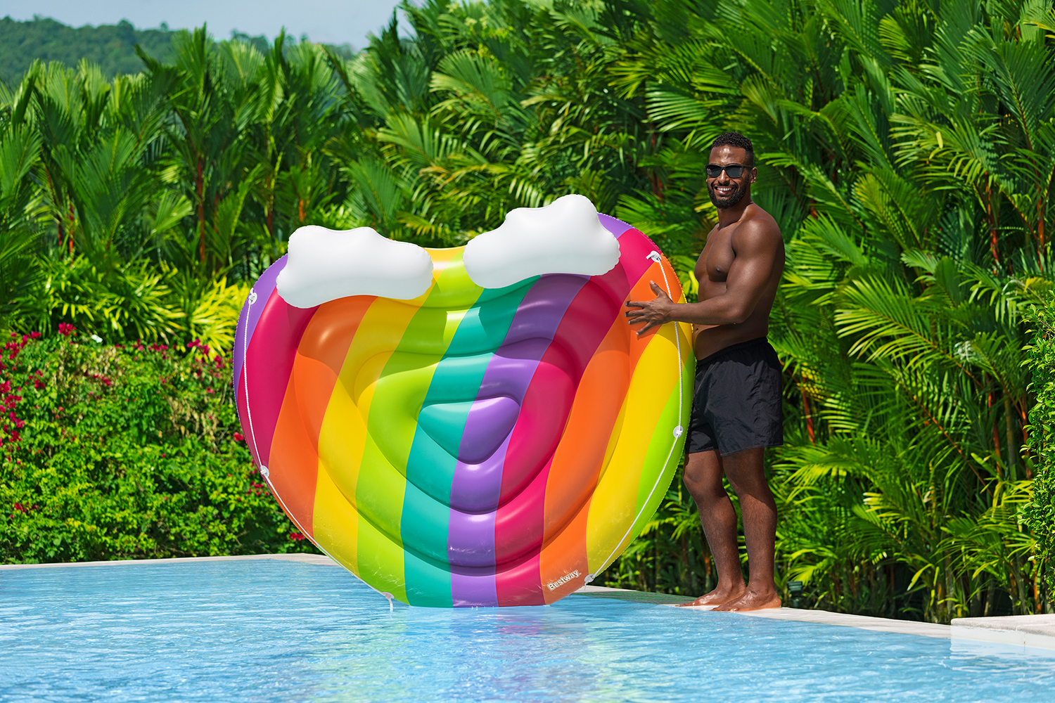 Schwimminsel Rainbow Dreams 175 x 163 cm