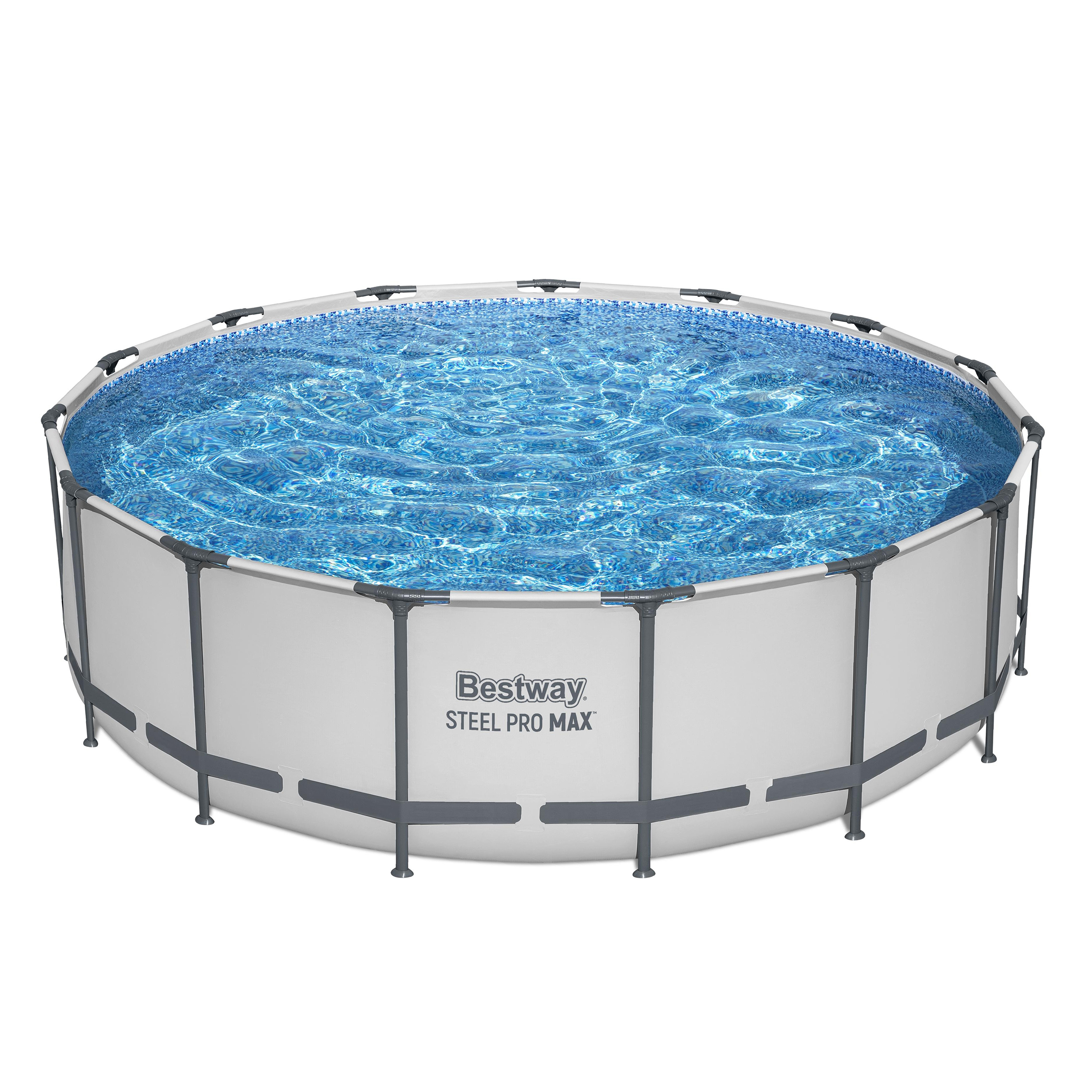 Steel Pro MAX™ Solo Pool ohne Zubehör Ø 457 x 122 cm, lichtgrau, rund
