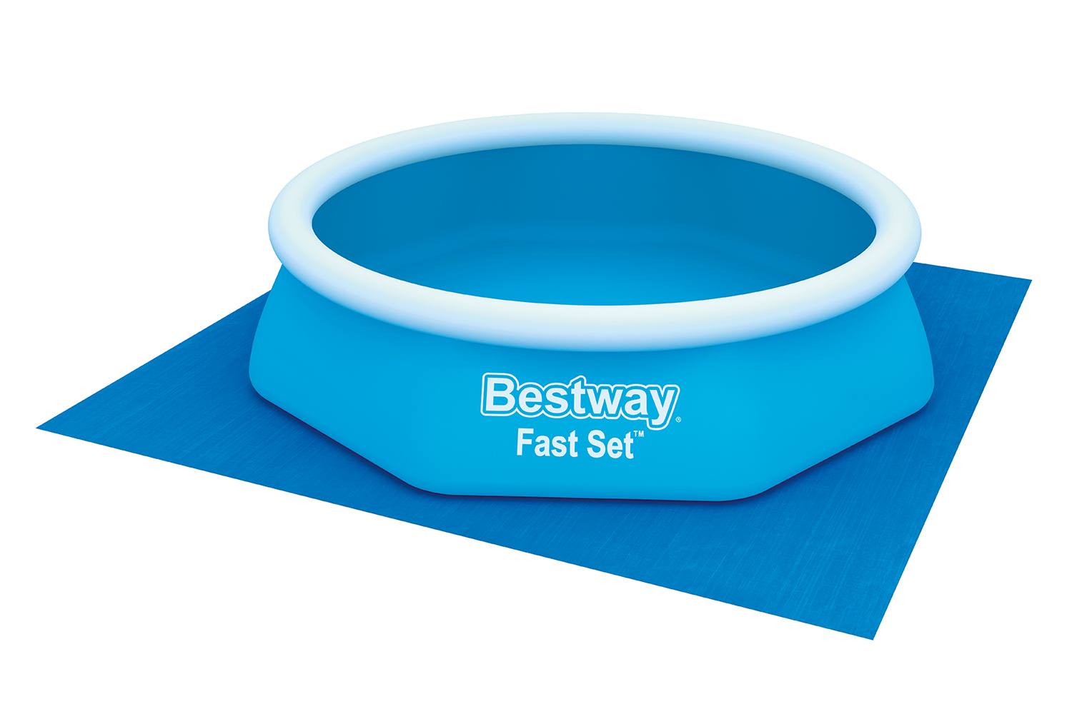 Flowclear™ PE- Bodenplane 274 x 274 cm, blau, quadratisch