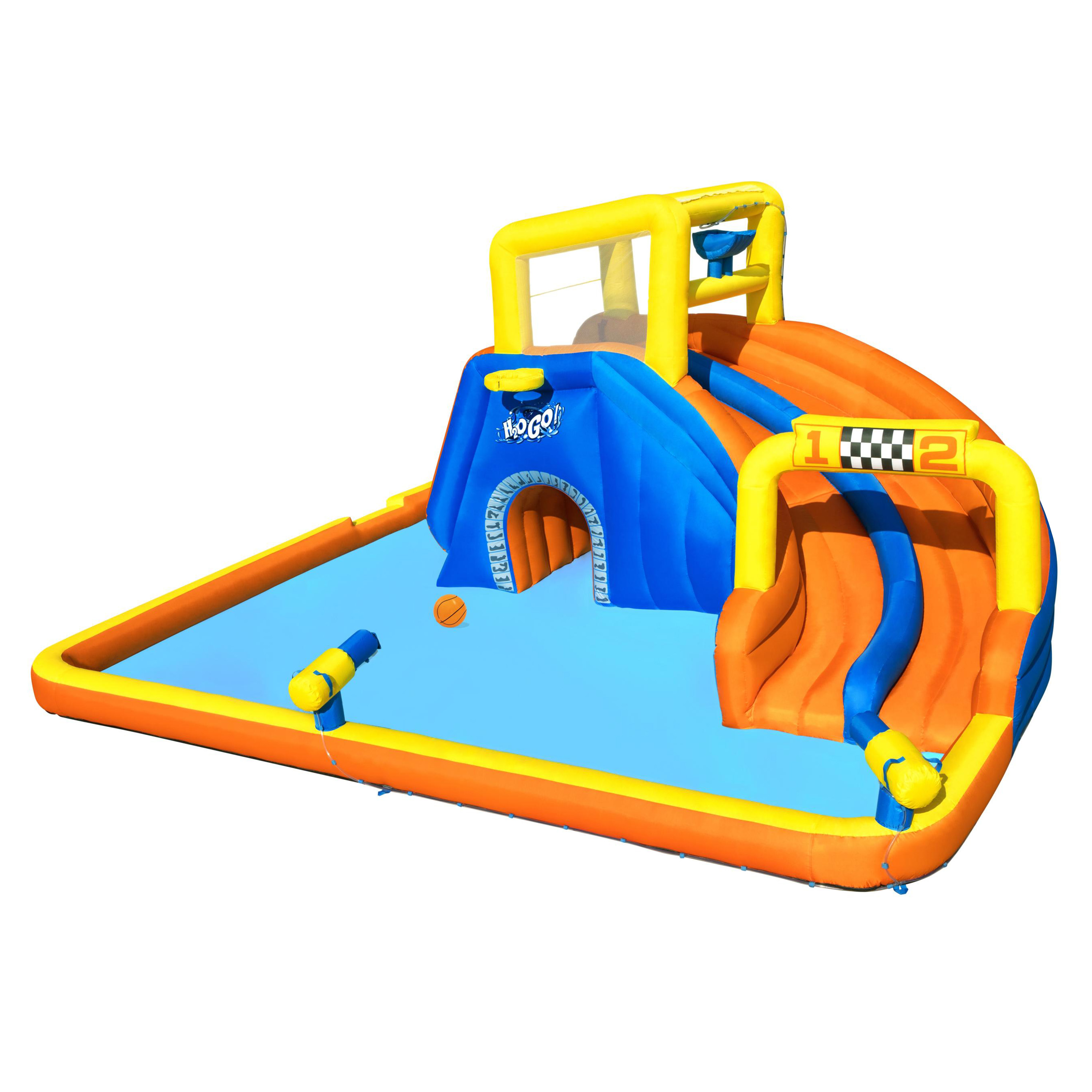 H2OGO!® Mega-Wasserpark mit Dauergebläse Speedway 551 x 502 x 265 cm