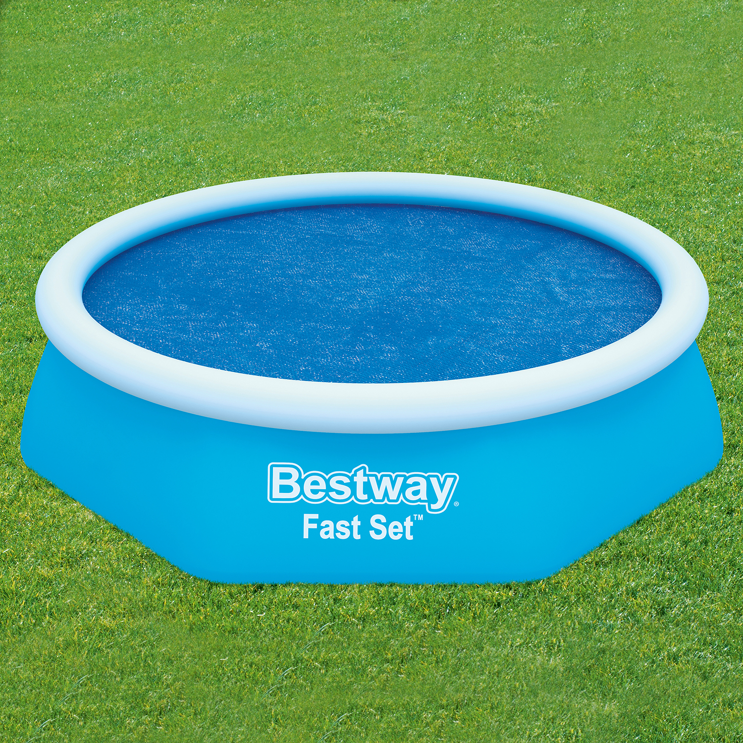 PE-Solarabdeckplane Ø 210 cm, blau, rund