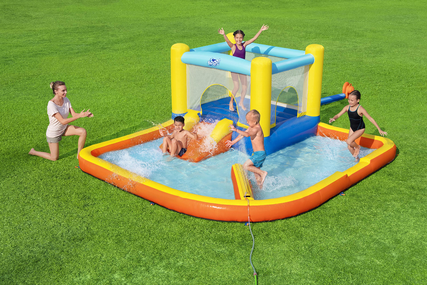 H2OGO!® Mega Wasserpark mit Dauergebläse Beach Bounce 365 x 340 x 152 cm