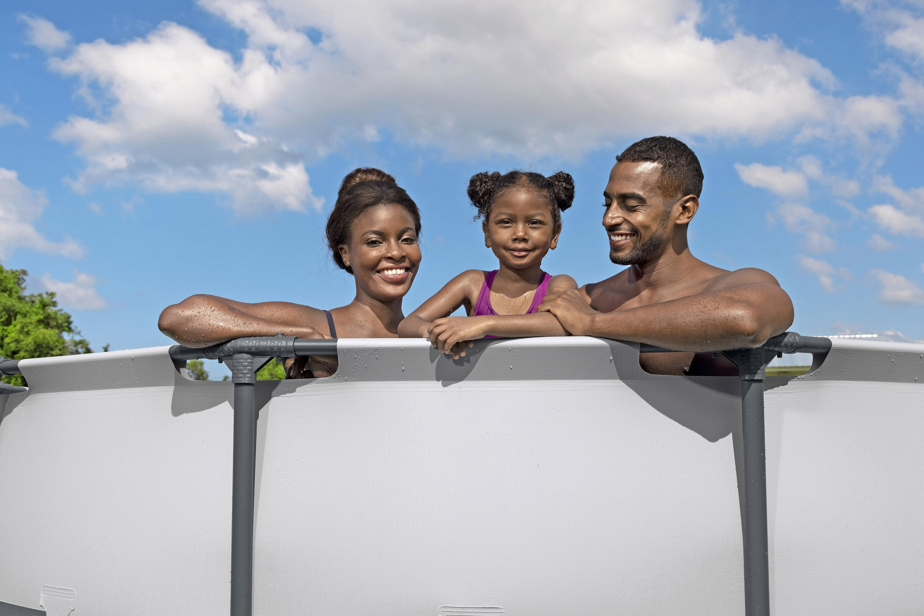 Steel Pro MAX™ Frame Pool Komplett Set mit Filterpumpe Ø 366 x 122 cm, lichtgrau, rund