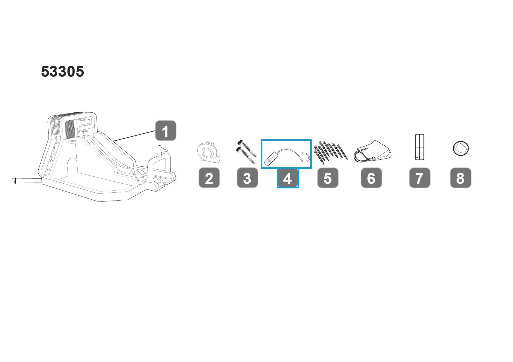 Bestway® Spare Part Water spraying hose assembly for H2OGO!® Waterpark Tsunami Waves“ 505x340x265 cm Bestway® Spare Part Water spraying hose assembly for H2OGO!® Waterpark Tsunami Waves“ 505x340x265 cm