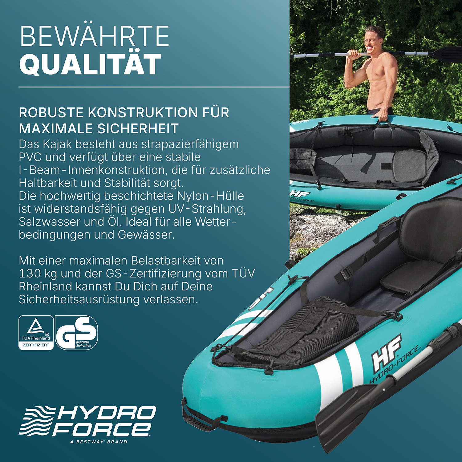Hydro-Force™ Kajak-Set Ventura™ 280 x 86 x 40 cm
