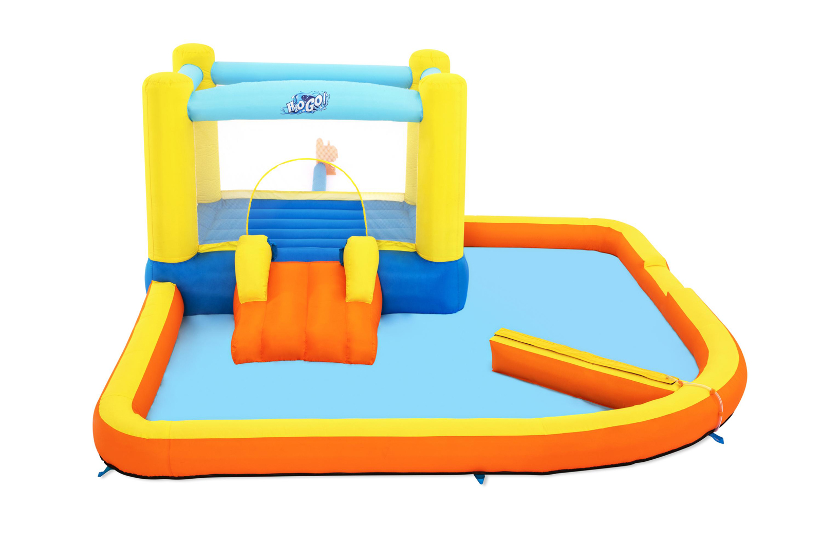 H2OGO!® Mega-Wasserpark mit Dauergebläse Beach Bounce 365 x 340 x 152 cm