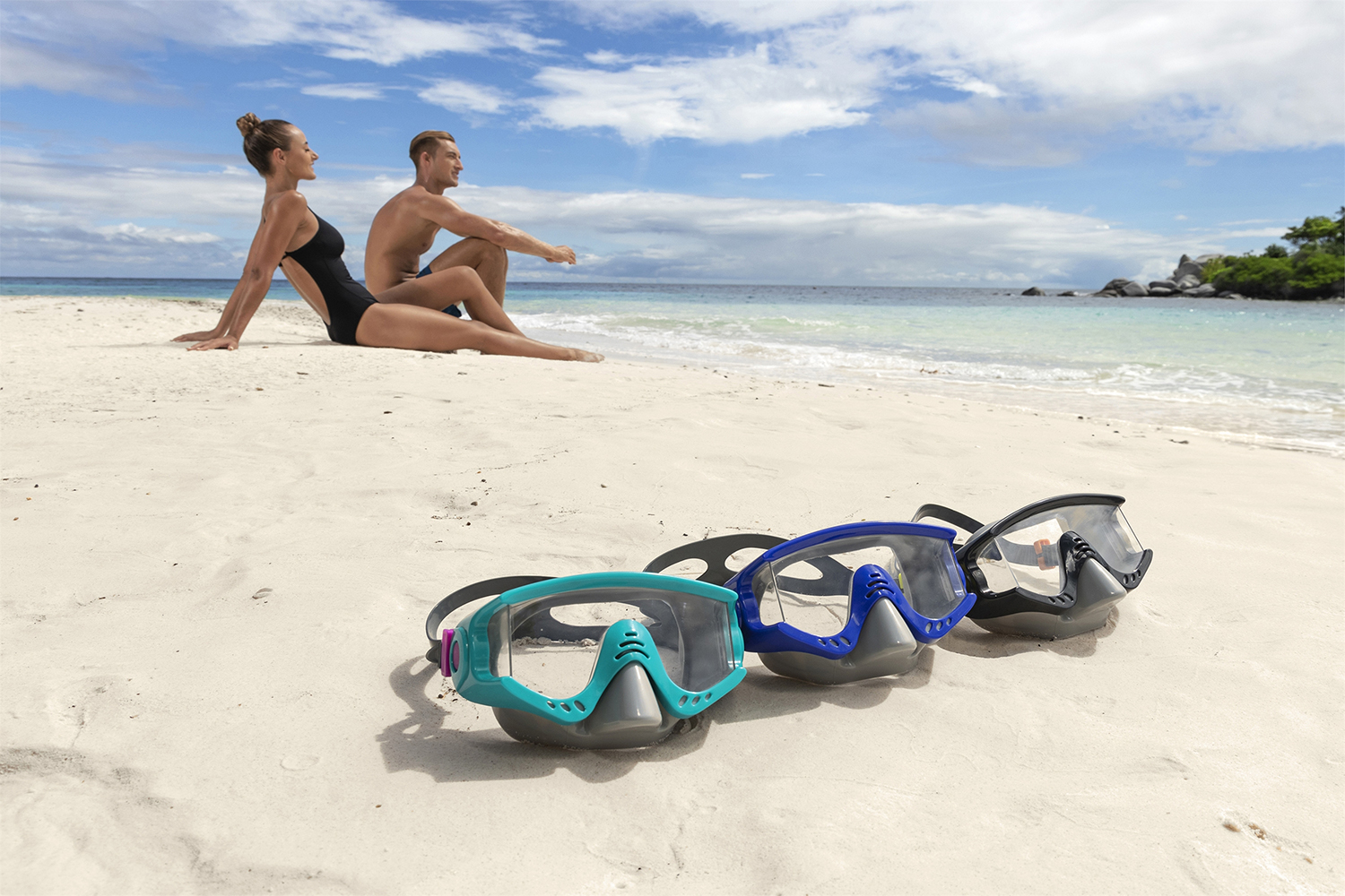 Spark Wave™ Tauchmaske ab 14 Jahren, sortiert