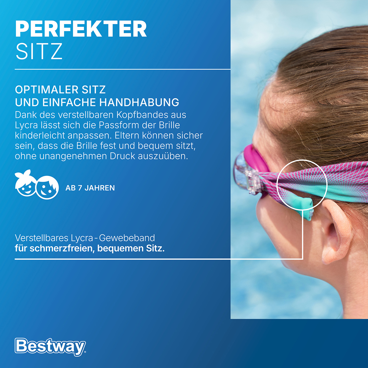 Schwimmbrille Splashflex™ ab 7 Jahren Pink