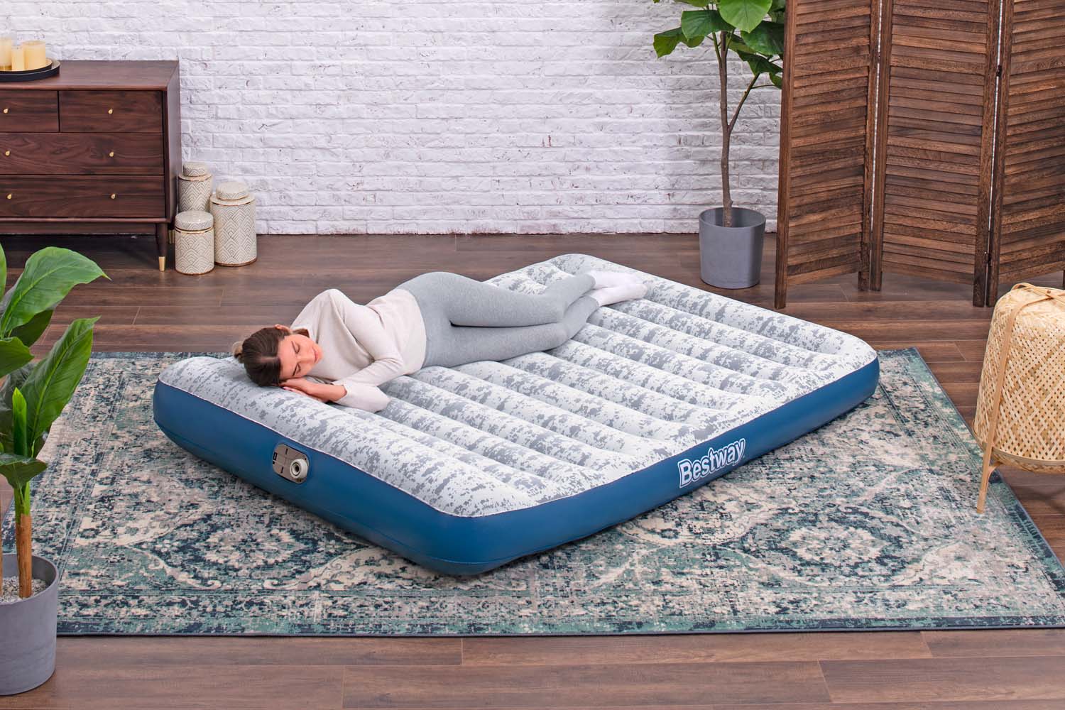 TriTech™ Doppelluftbett Fashion Flock™ mit integrierter Elektropumpe 203 x 152 x 30 cm