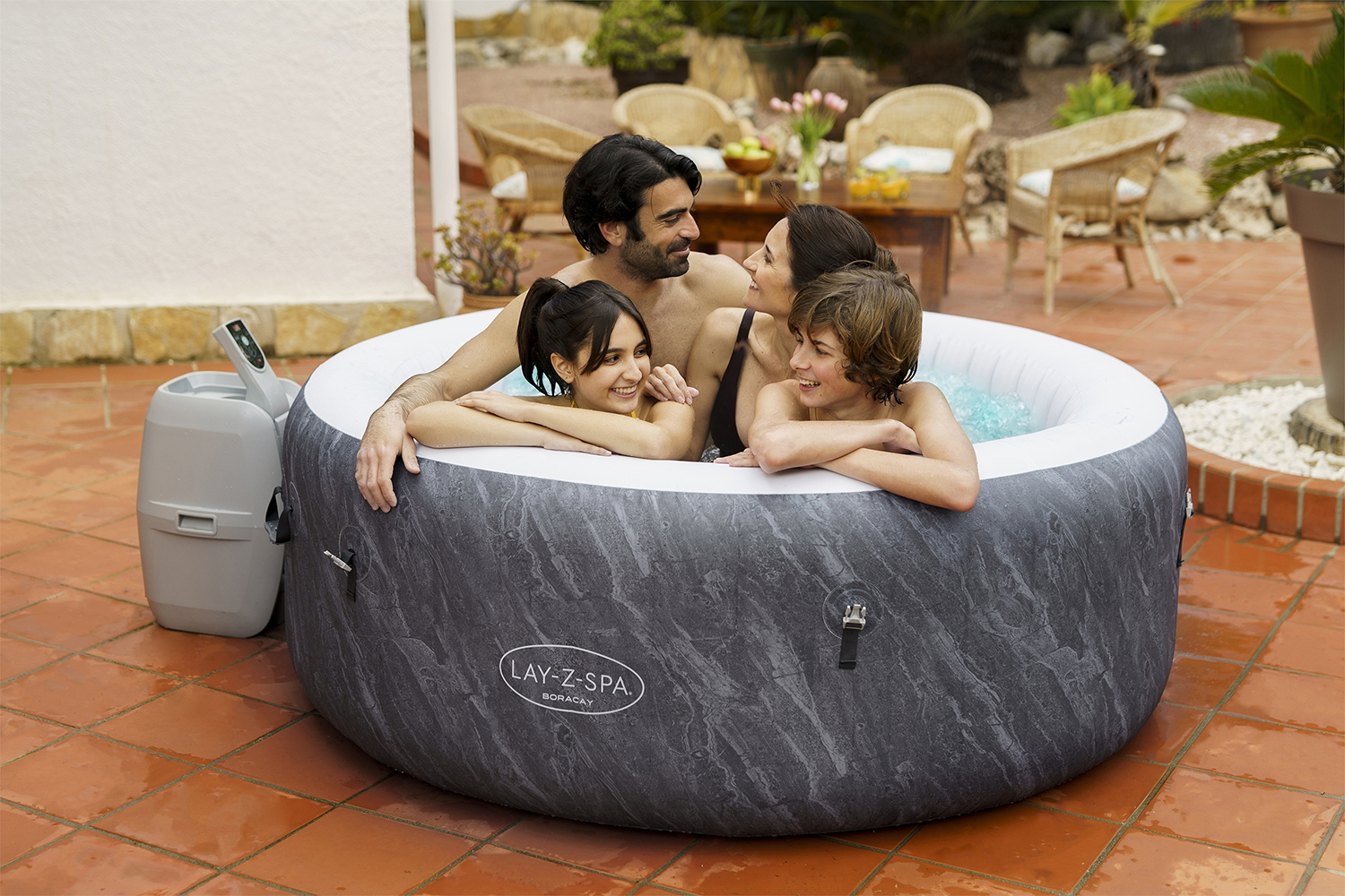 LAY-Z-SPA® WLAN-Whirlpool Boracay AirJet™ Ø 180 x 66 cm, rund