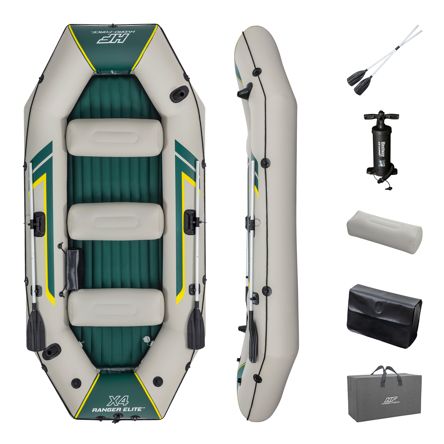 Hydro-Force™ Schlauchboot Komplett-Set Ranger Elite™ X4 320 x 148 x 47 cm Hydro-Force™ Schlauchboot Komplett-Set Ranger Elite™ X4 320 x 148 x 47 cm