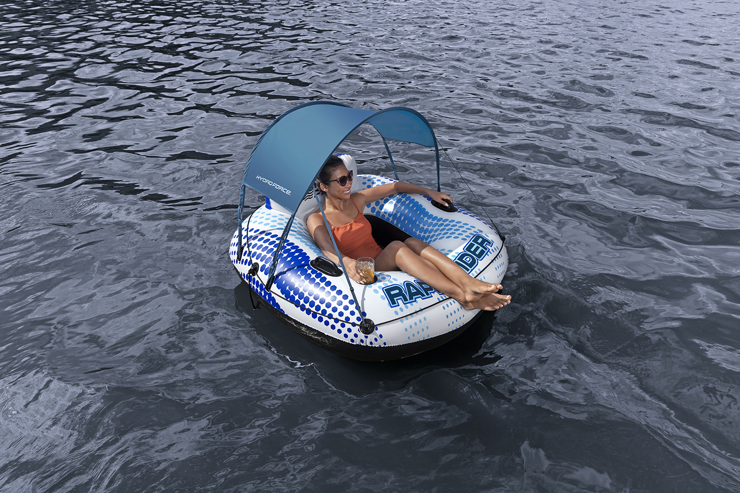 Schwimmring Rapid Rider™ mit Sonnenschutzdach 123 x 123 x 51 cm