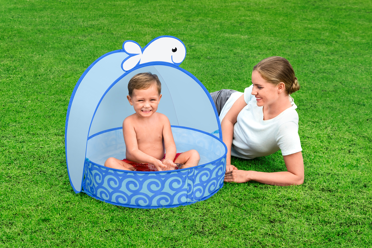Pop-Up n' Splash™ Planschbecken mit Sonnenschutzdach 78 x 68 x 60 cm