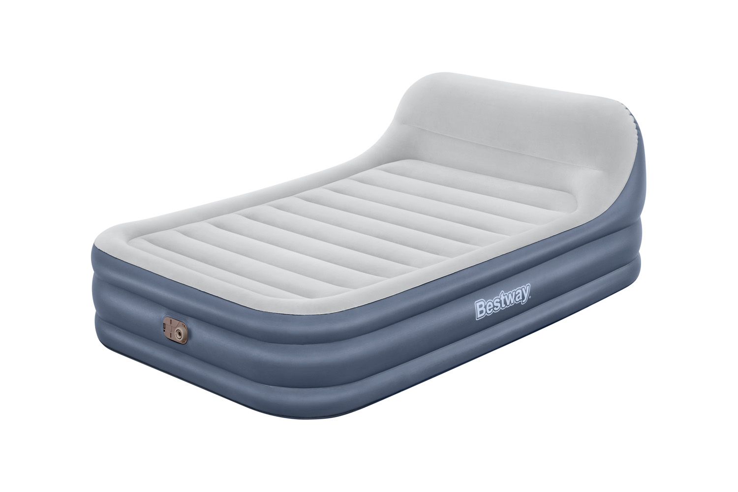 TriTech™ Doppelluftbett SleekFlow™ mit Kopfteil & integrierter Elektropumpe 226 x 152 x 84 cm