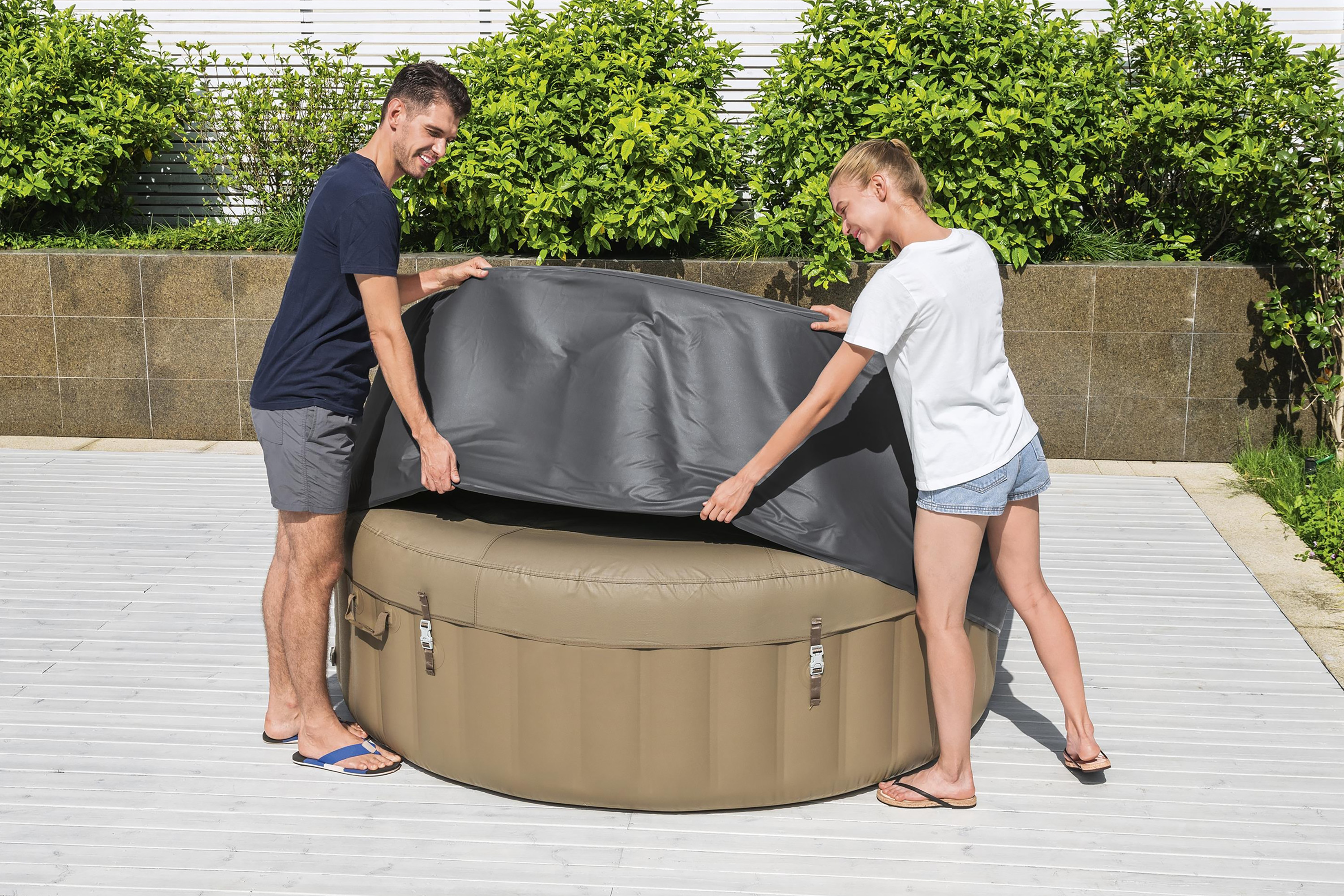 LAY-Z-SPA® Xtras EnergySense® Plus Thermo-Komplettabdeckung Ø 196 x 71 cm, rund