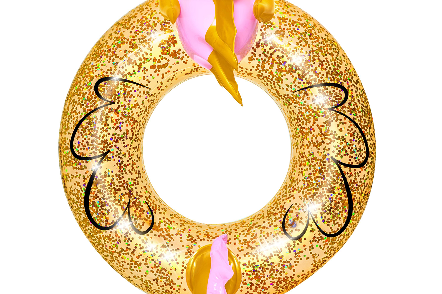 Schwimmring Glitter Seahorse 115 x 104 cm