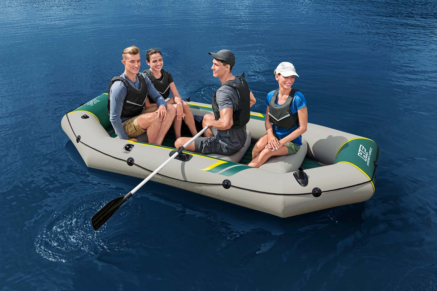 Hydro-Force™ Schlauchboot Komplett-Set Ranger Elite™ X4 320 x 148 x 47 cm