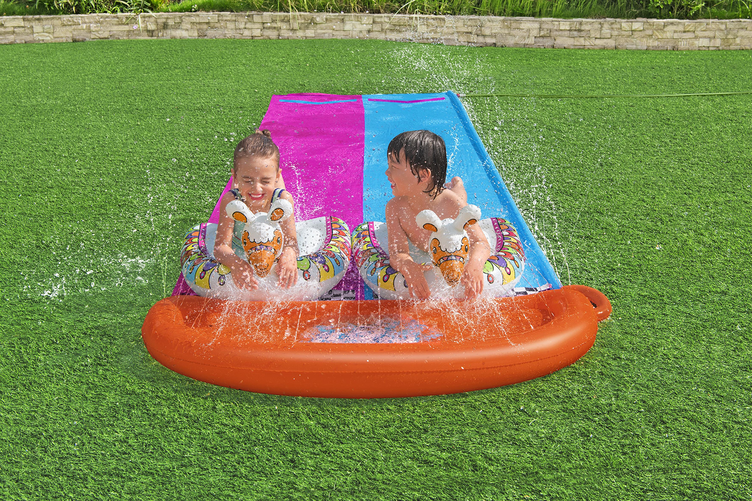 H2OGO!® 2-Personen -Wasserrutsche Lama 487 x 138 cm H2OGO!® 2-Personen -Wasserrutsche Lama 487 x 138 cm