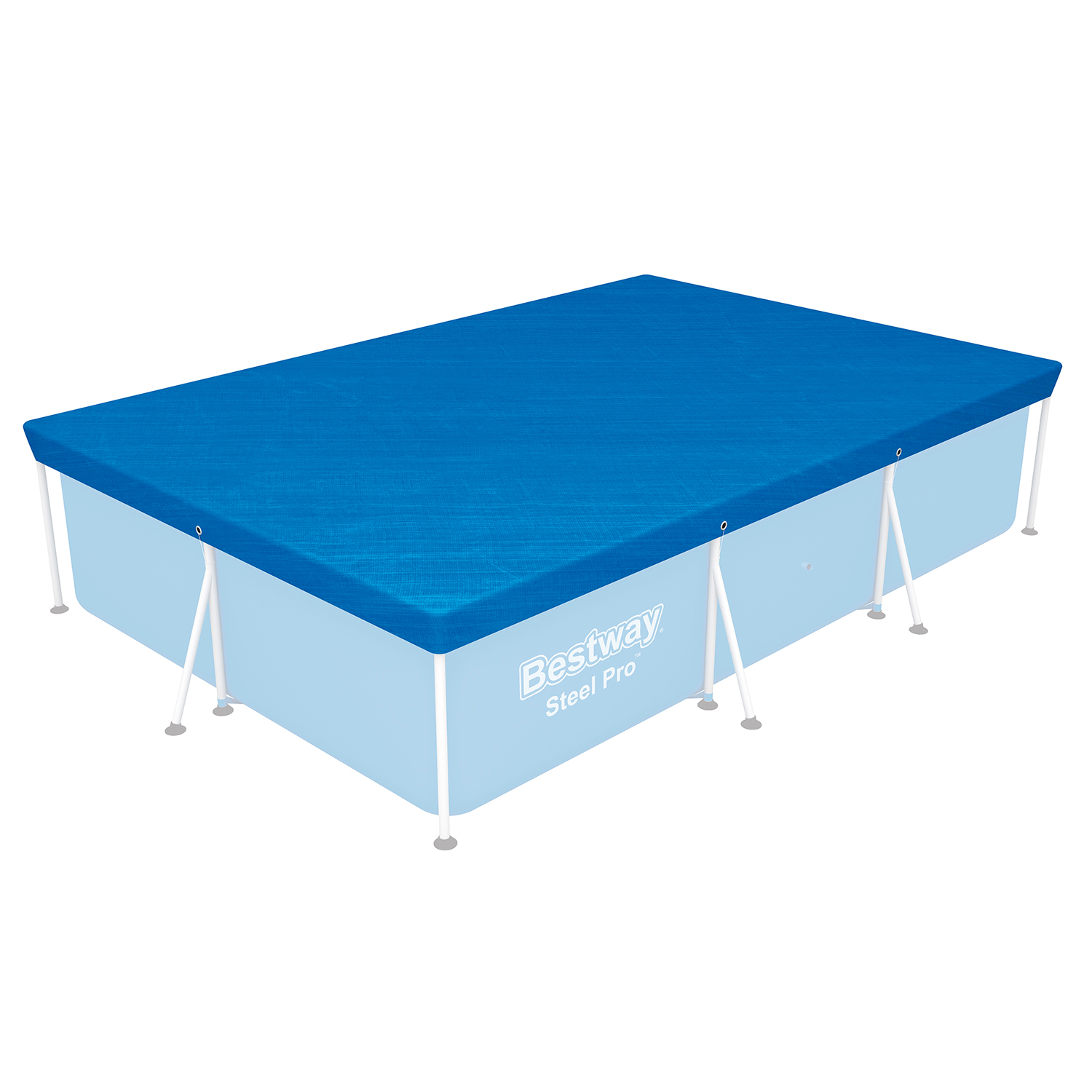 PE Abdeckplane 304 x 205 cm, blau, eckig