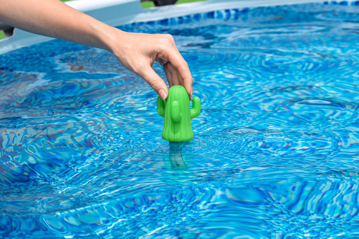 schwimmendes Poolthermometer Kaktus 8 x 6,5 x 25 cm