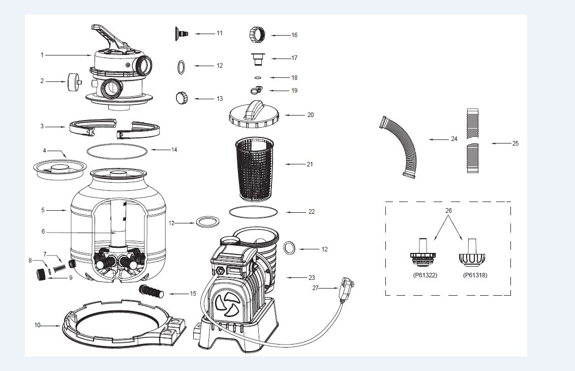 Bestway® Spare Part Prefilter gasket for various Flowclear™ sand filter unit
