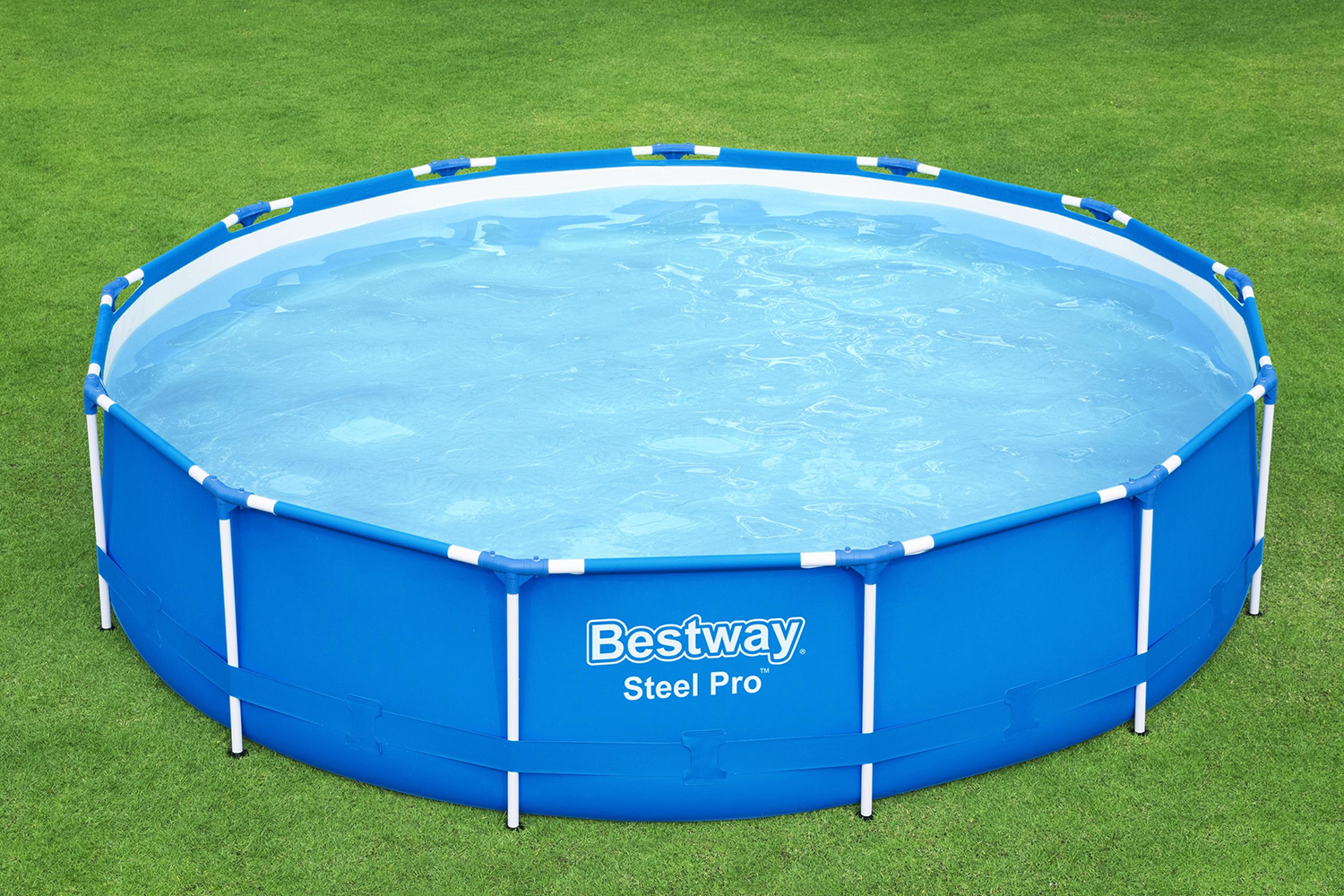 Steel Pro™ Frame Pool-Set mit Filterpumpe Ø 396 x 84 cm, blau, rund