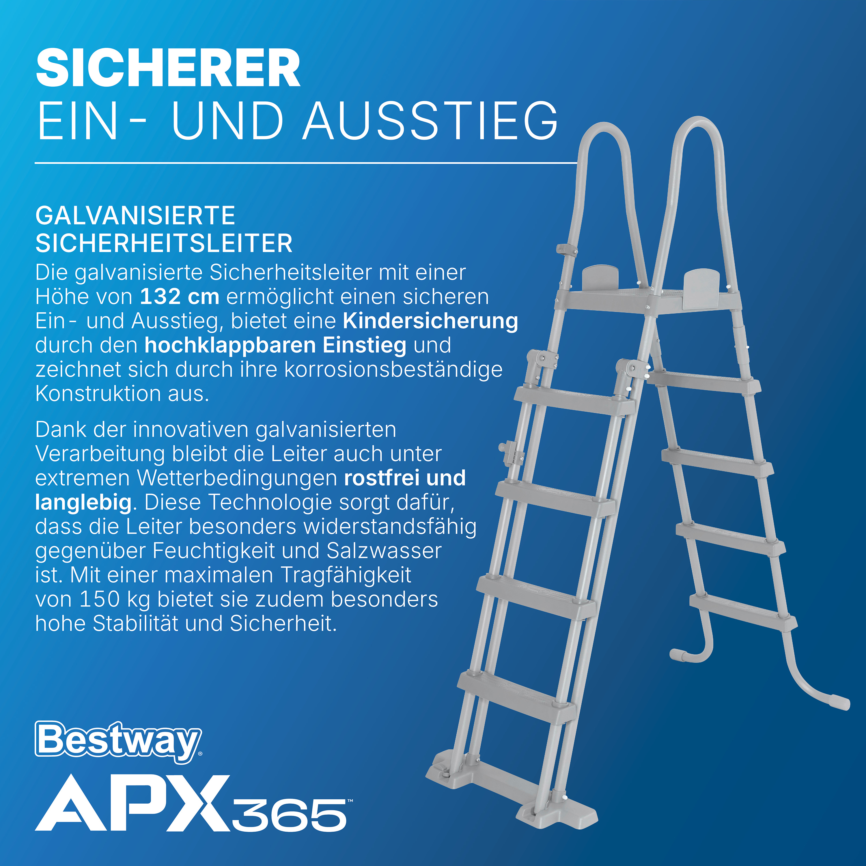 APX365™ Winterfestes Frame Pool Komplett Set mit Sandfilteranlage Ø 610 x 132 cm, Marmor-Optik (Dunkel), rund