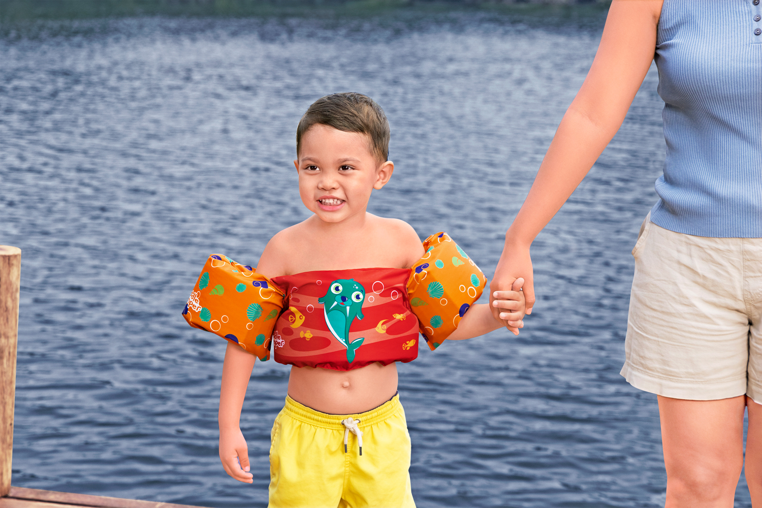 Puddle Jumper® Schwimmflügelweste Kleines Walross mit Textilbezug, 2-6 Jahre