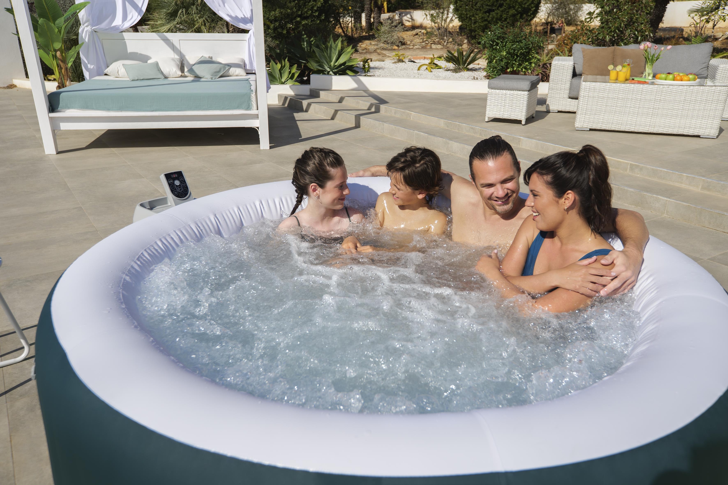 LAY-Z-SPA® Energiespar Whirlpool Miami AirJet™ für 6 Personen Ø 196 x 66 cm, Dunkelgrün