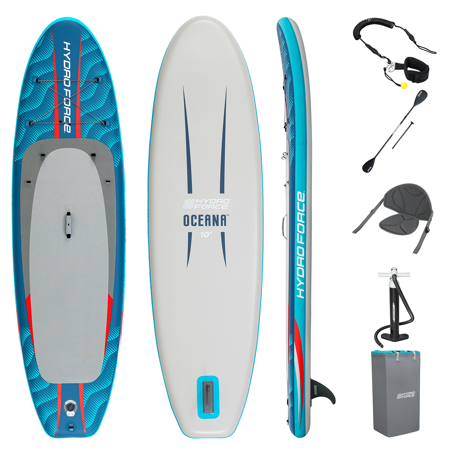 Hydro Force® SUP Allround Board-Set Oceana™ mit Sitz 305 x 84 x 15 cm