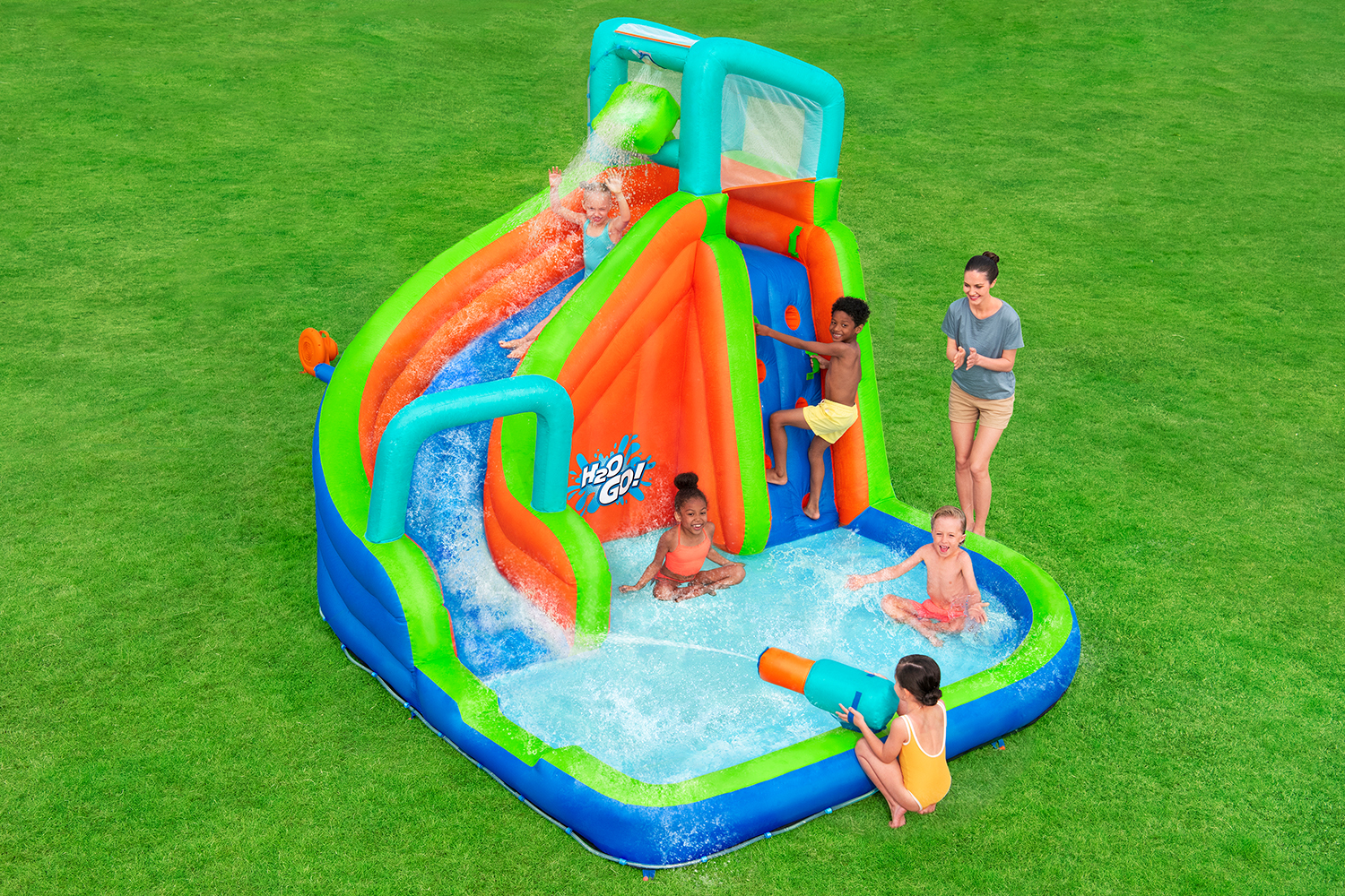 Mega-Wasserpark Turborutsche mit Dauergebläse 365 x 320 x 270 cm Mega-Wasserpark Turborutsche mit Dauergebläse 365 x 320 x 270 cm