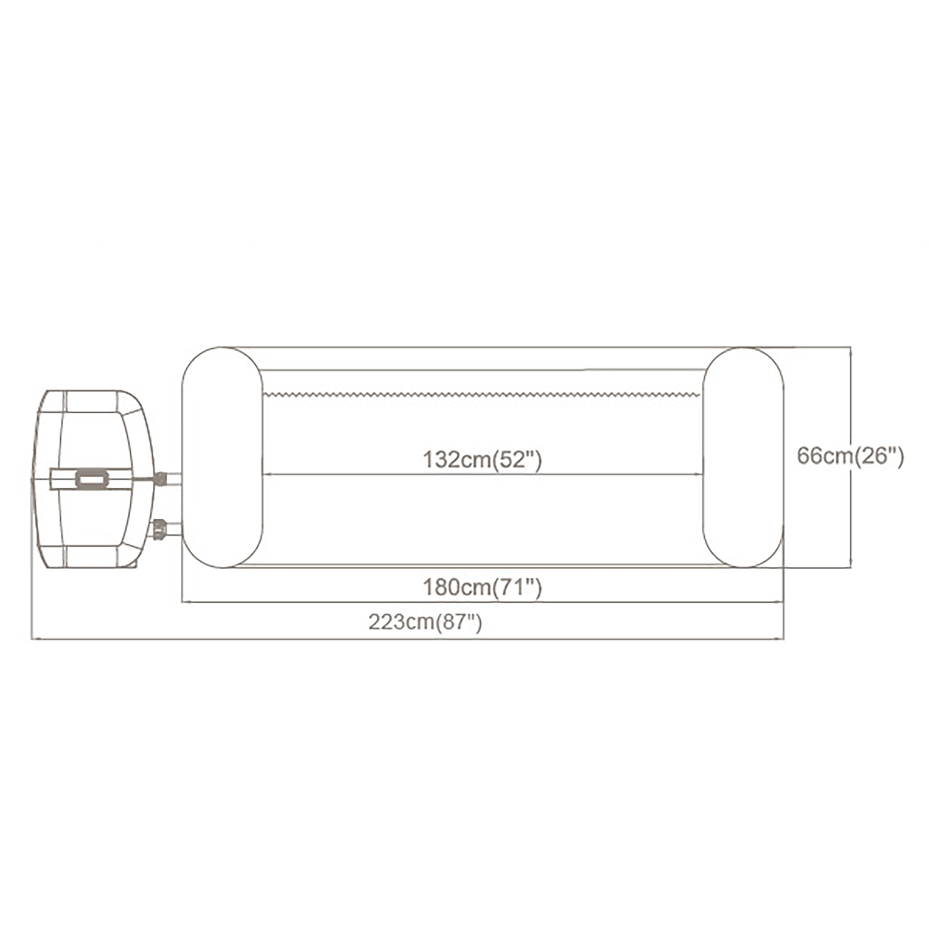 LAY-Z-SPA® Whirlpool Miami AirJet™ Ø 180 x 66 cm, rund