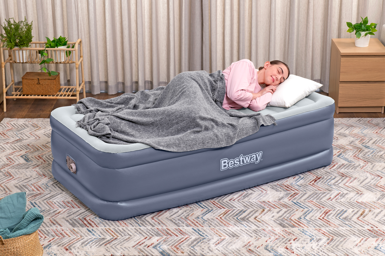 TriTech™ Single-Luftbett mit integrierter Elektropumpe 191 x 97 x 51 cm