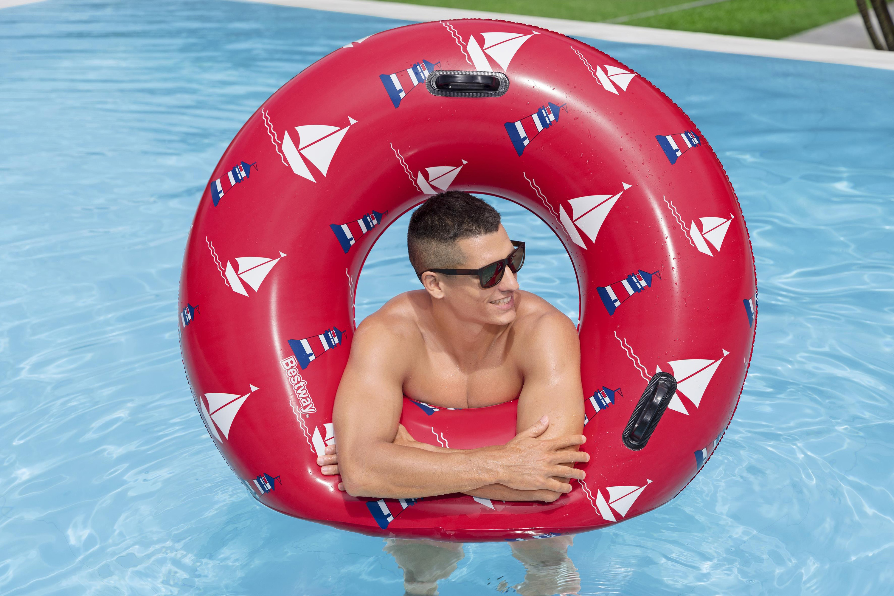 Schwimmring Nautical Ø 105 x 33 cm, Rot