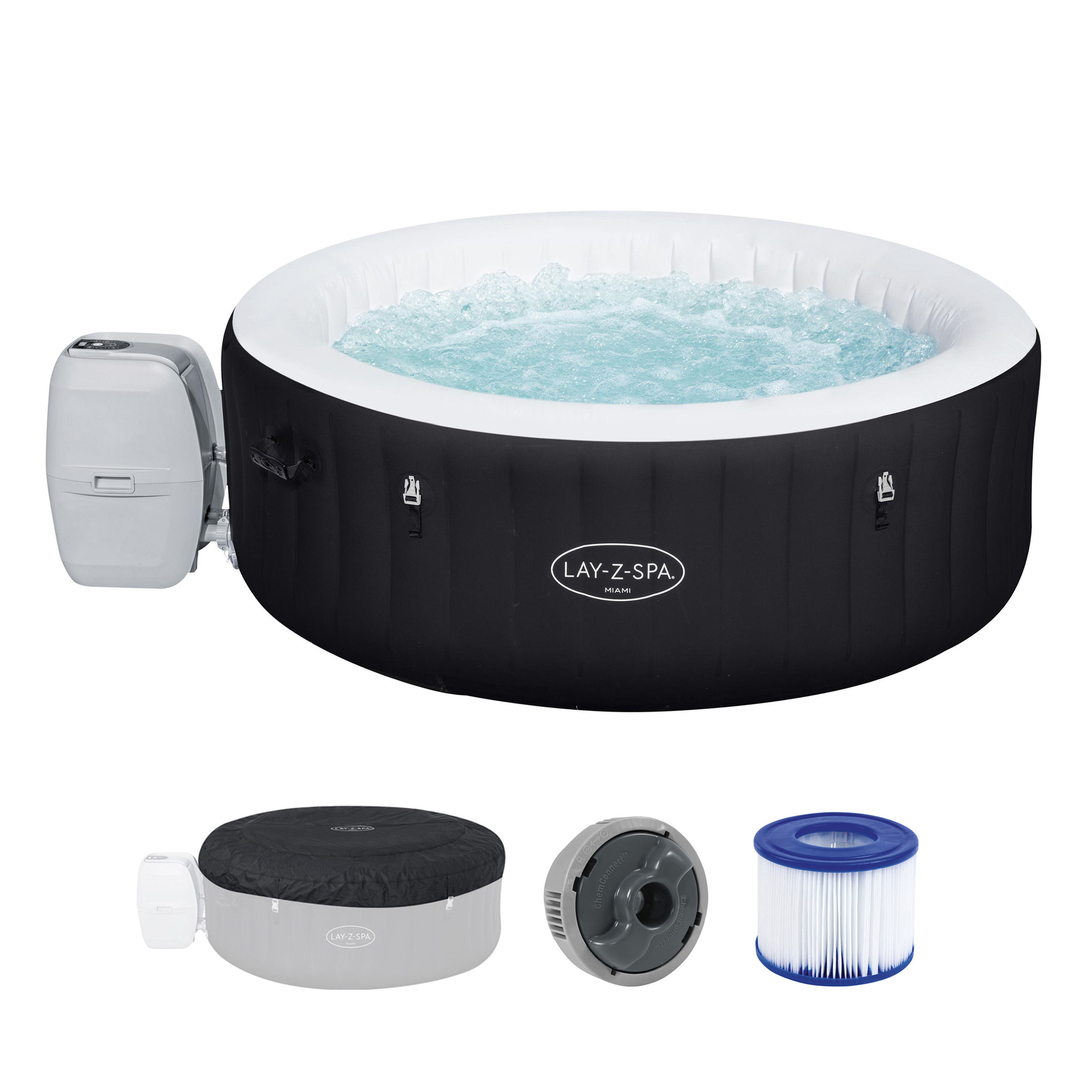 LAY-Z-SPA® Whirlpool Miami AirJet™ Ø 180 x 66 cm, rund